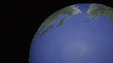 Off centered seamless loop of top of projected globe Stock Footage 72121666