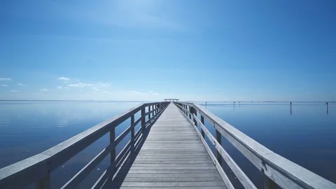 Centered Shot of Pier [4K] Stock Footage 80007492