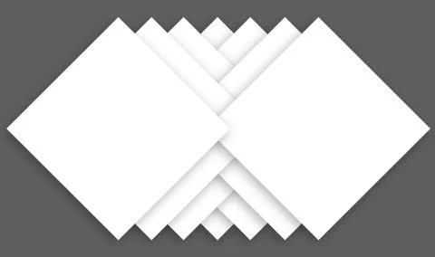 Centered square design template created by overlaping in gray background Stock Illustration