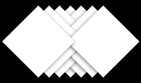 Centered square design template created by overlaping in black background Stock Illustration