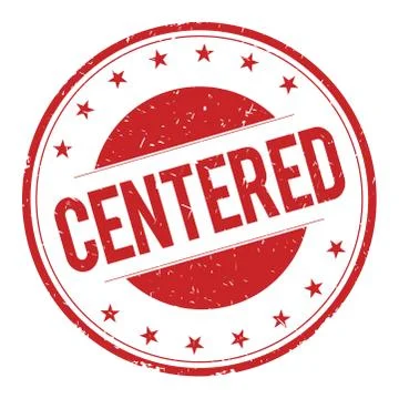 CENTERED stamp sign Stock Illustration