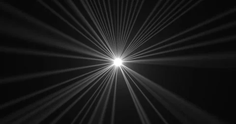Centered sun light rays on a black background. Heaven light from dynamic high-qu Vídeos de archivo 333464052
