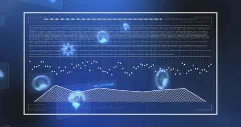 Centered UI panel animating from mini diagram into dash after curved line Stock Footage 328485965