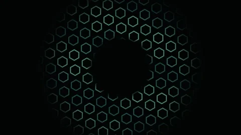 Centered Vortex Copy Space Background with Hexagon Pattern Stock Footage 341706509