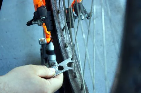 Centering in cycle  key to circle centering Stock Photos