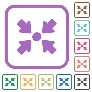 Centering object solid simple icons Stock Illustration