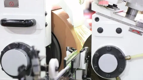 Centerless grinding machine ; Stock Footage 97390896