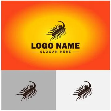 Centipede logo vector art icon graphics for business brand icon Centipede l.. Stock Illustration