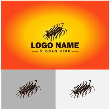 Centipede logo vector art icon graphics for business brand icon Centipede l.. Stock Illustration