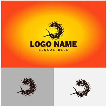 Centipede logo vector art icon graphics for business brand icon Centipede l.. Illustrazione stock