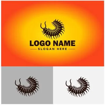 Centipede logo vector art icon graphics for business brand icon Centipede l.. Illustrazione stock