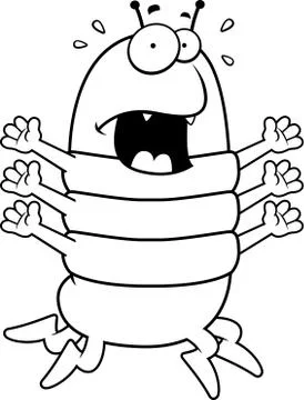 Centipede Panic Stock Illustration
