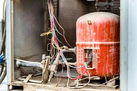 Central ac compressor Stock Photos