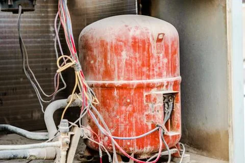 Central ac compressor Stock Photos