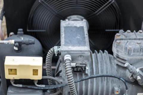 Central ac compressor Stock Photos