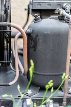 Central ac compressor Stock Photos