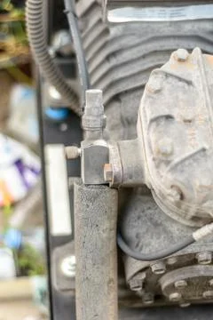 Central ac compressor Stock Photos