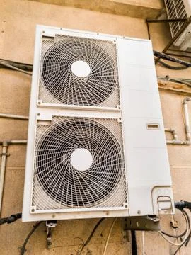 Central ac compressor Stock Photos