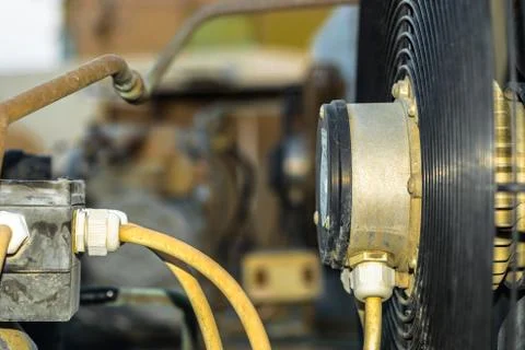 Central ac compressor Stock Photos