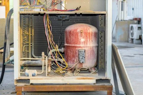 Central ac compressor Stock Photos