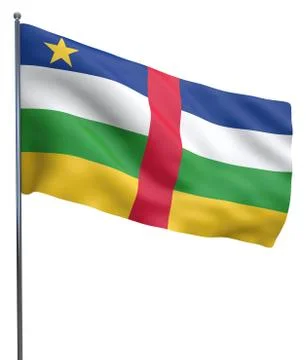 Central Africal Republic Flag Image Stock Illustration