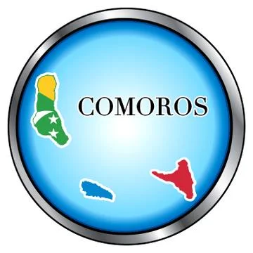 Central African Rep Round Button Stock Illustration