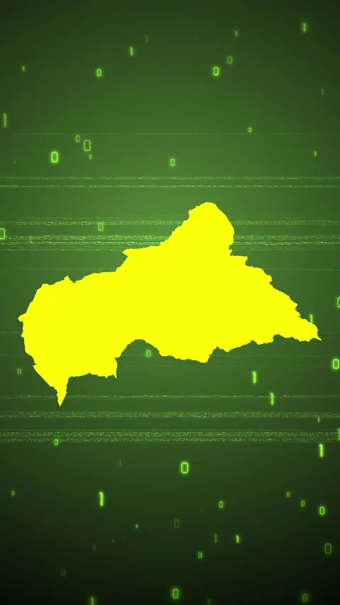 Central African Republic Digital Map Intro Stock Footage 258835375