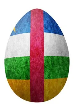 Central African Republic Easter Egg, National flag egg Stock Illustration
