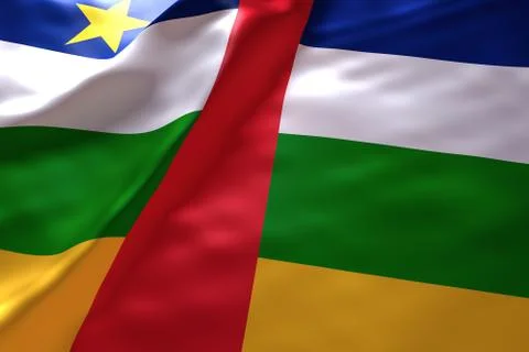 Central African Republic flag background Stock Illustration