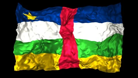 Central African Republic flag Stock Footage 110791281