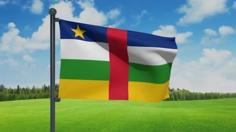 Central African Republic Flag Stock Footage 151862028