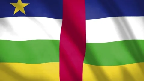 Central African Republic Flag  Stock Footage 188104517
