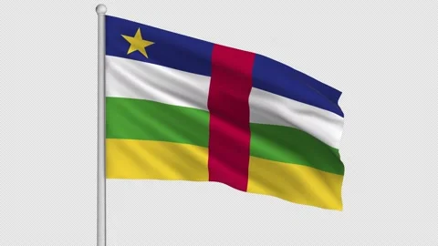 Central African Republic Flag Video stock 210870122