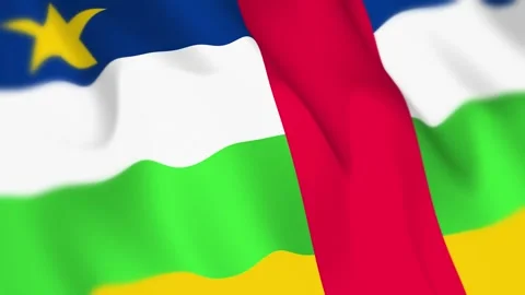 Central African Republic Flag Seamless Loop 4k 60fps Animation Stock Footage 340344331