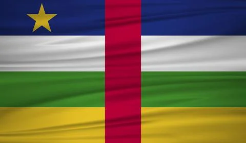 Central African Republic flag vector. Vector flag of Central African Republic Stock Illustration