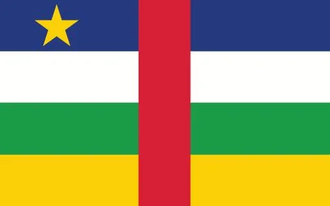 Central African Republic flag vector graphic. Rectangle Central African flag  Stock-Illustration