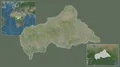 Central African Republic framed and extracted. Satellite 4k or 4k+ Resolution