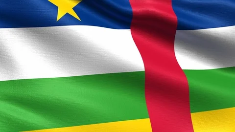 Central African Republic Looping Flag 4K, Seamless looping with highly detailed  Stock Footage 106595073