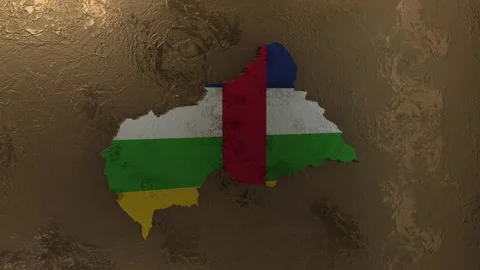 Central African Republic Map Stock Footage 277923727
