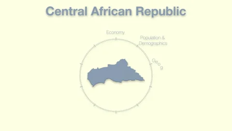 Central African Republic MAP revealingmotion graphics data elements Stock Footage 339857323