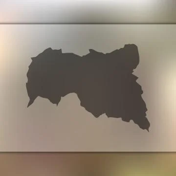 Central African Republic map. Vector silhouette of Central African Republic. Blu Stock Illustration