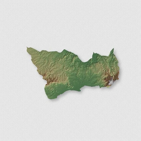 Central African Republic Rotating 3D Relief Map Seamless Loop, Alpha Channel 4K 스톡 동영상 340722467