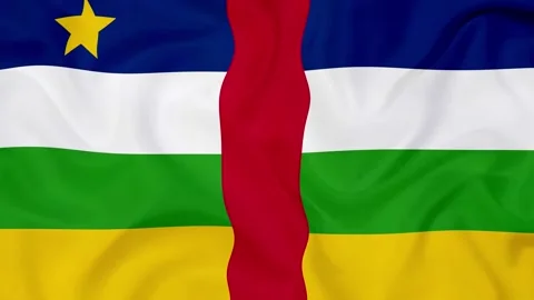 Central African waving flag Texture background Stock Footage 283364955