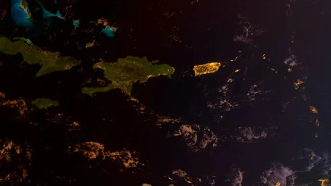 Central America from Space at Sunset. View from Space Orbit. Blue Planet Ear Vídeos de archivo 325663940