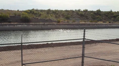 Central Arizona Project Canal Stock Footage 49132072