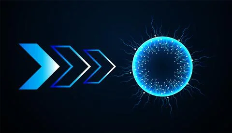 A central arrow anchors the composition while smaller arrows radiate, highl.. Stock Illustration