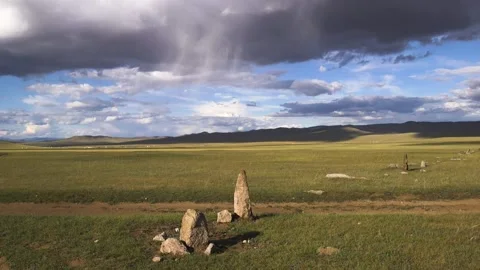 Central Asia steppe Stock-Footage 221680778
