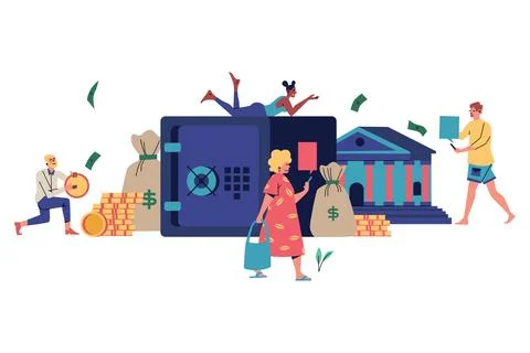 Central Bank Illustration Illustrazione stock