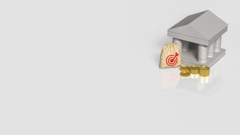 Central Banking Wealth Management And Investment Target Concept 3d render. Stock Illustration