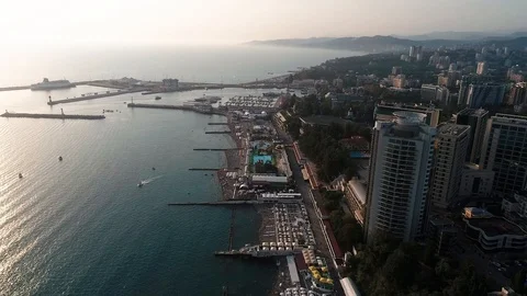 Central beach in Sochi Vidéo 98315511